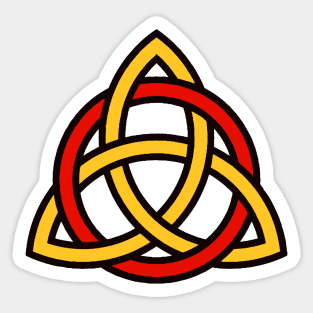 Manx Red and Gold Triquetra Sticker